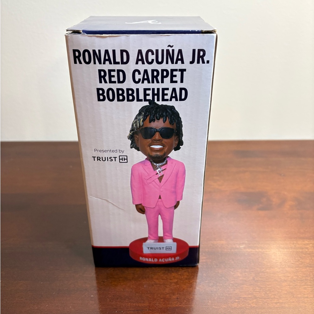 Ronald Acuna Jr red carpet bobble head, new still in box